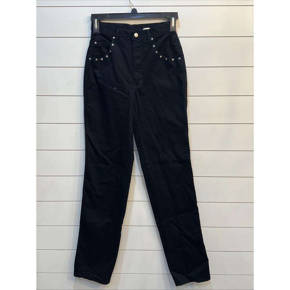 Vtg Roper Jeans Horse Riding 7/8 High Rise Bareback Western Cowgirl Black USA